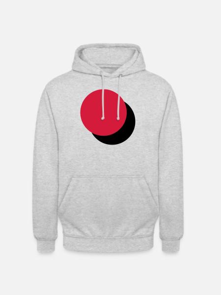 Two touching circles - Unisex Hoodie - light heather grey
