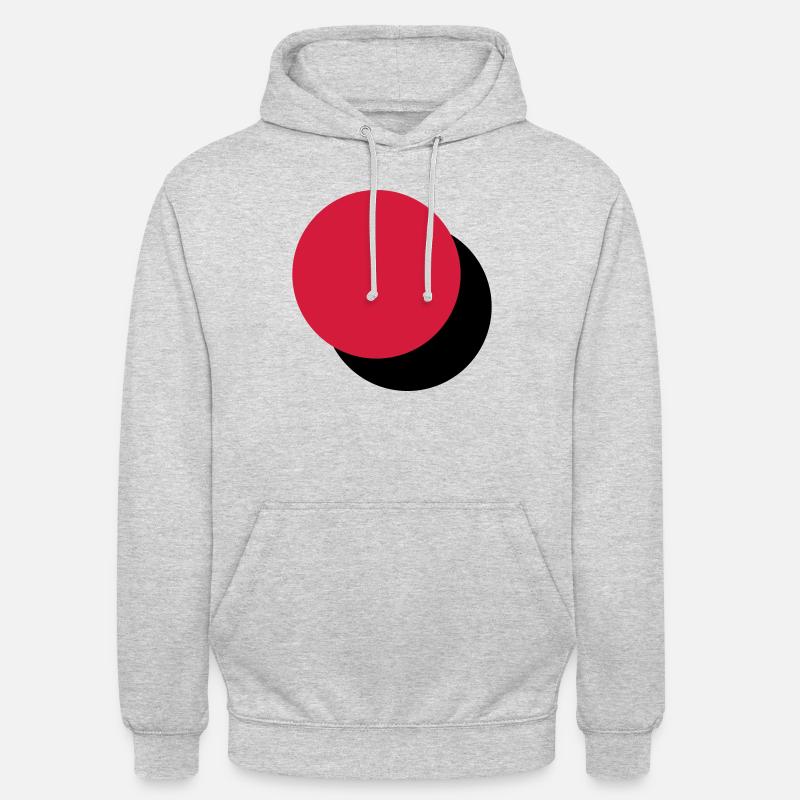 Zwei berührende Kreise - Unisex Hoodie - Hellgrau meliert