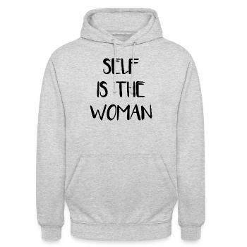 Even the woman is Denglish - Unisex Hoodie - light heather grey - Front - Alina (178cm) & Michal (187cm)