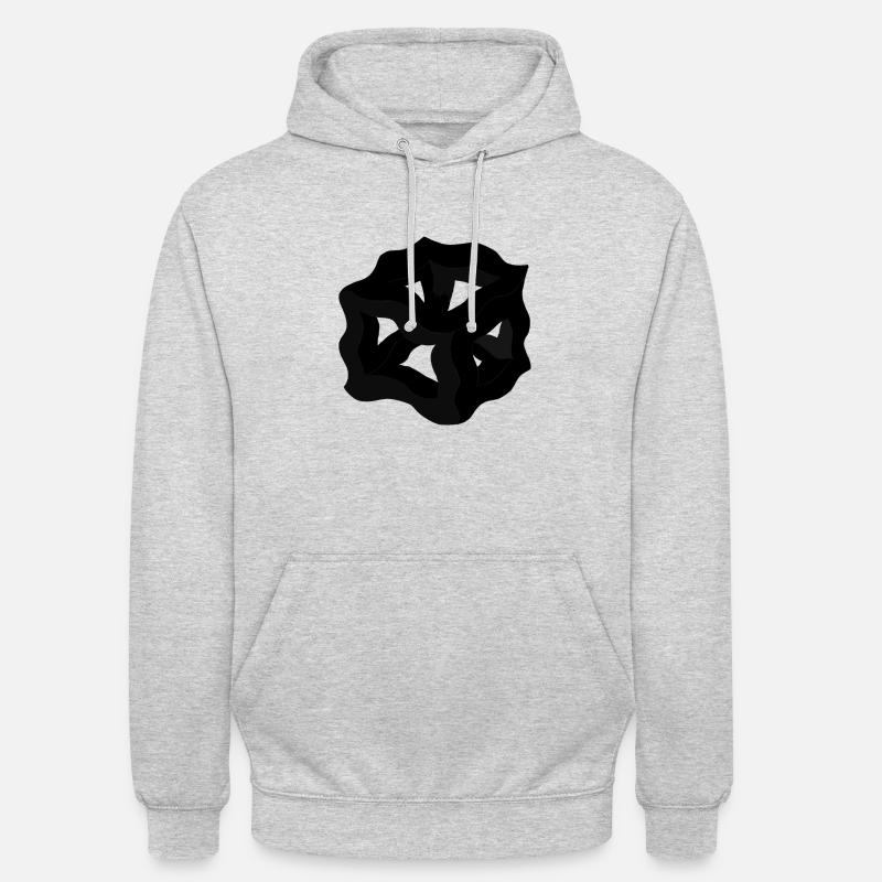 Traumwürfel oder Schwarzplatons Würfel - Unisex Hoodie - Hellgrau meliert