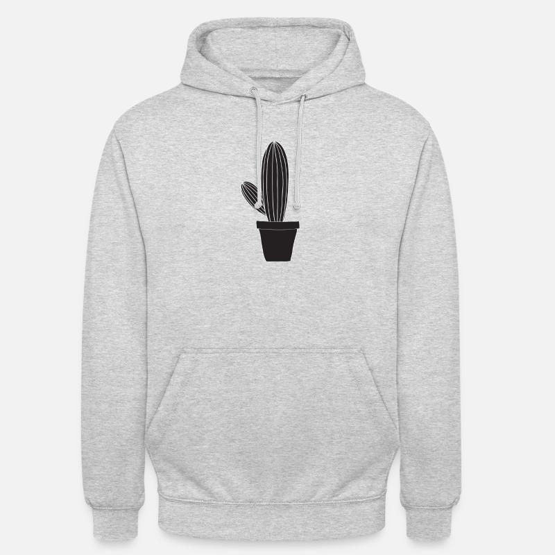 CACTUS - Sweat-shirt à capuche unisexe - gris clair chiné
