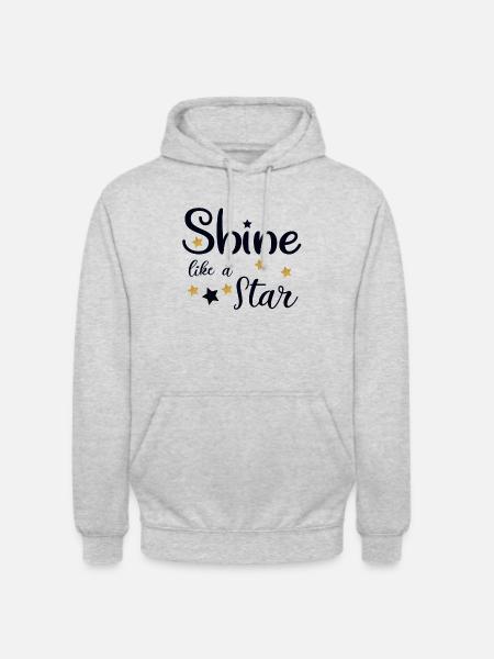 like a star - Unisex Hoodie - light heather grey