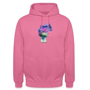 Buch Geschenk für Bücherwürmer oder Philosophen - Unisex Hoodie - Pink - Vorne - Alina (178cm) & Michal (187cm)