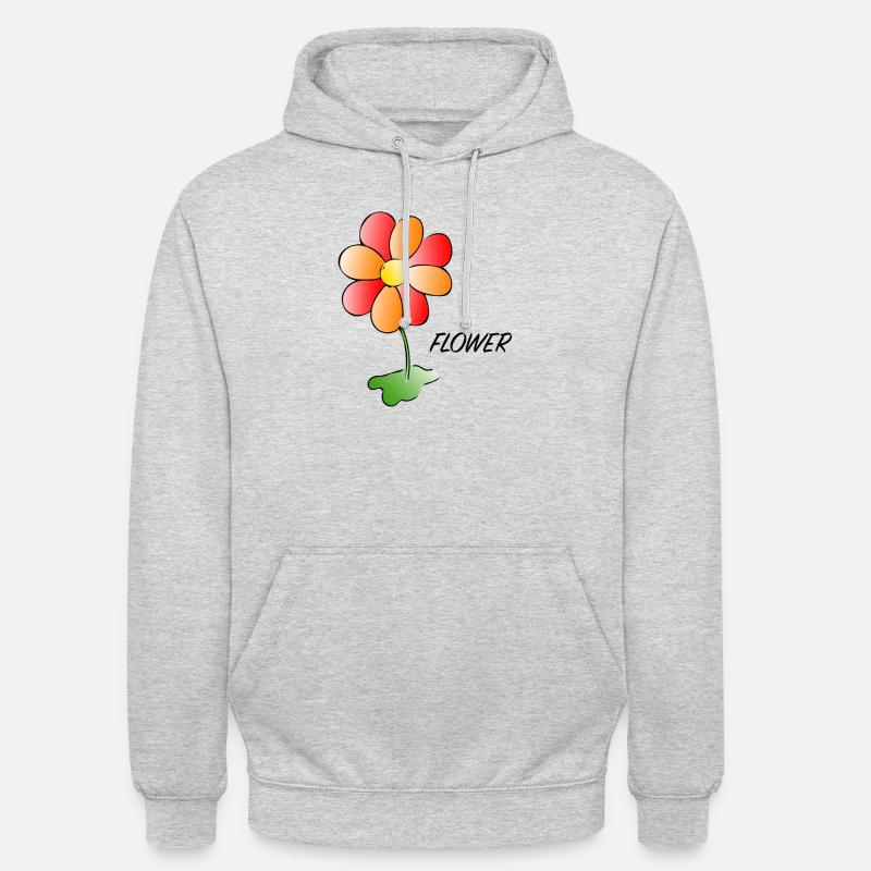 Fleur - Fleur - Sweat-shirt à capuche unisexe - gris clair chiné