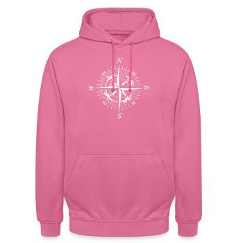 Rose des vents palmiers - Sweat-shirt à capuche unisexe - rose - Devant - Alina (178cm) & Michal (187cm)