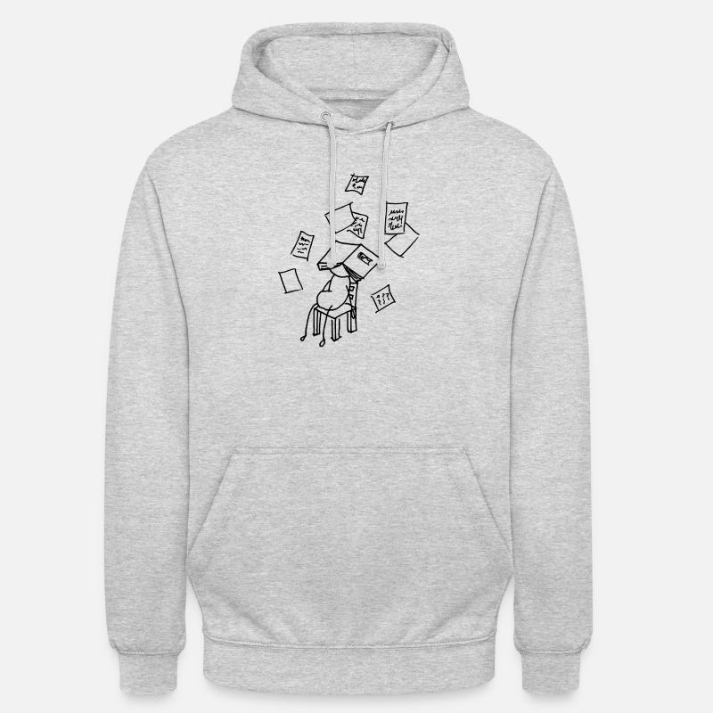 krank oder Schule - Unisex Hoodie - Hellgrau meliert