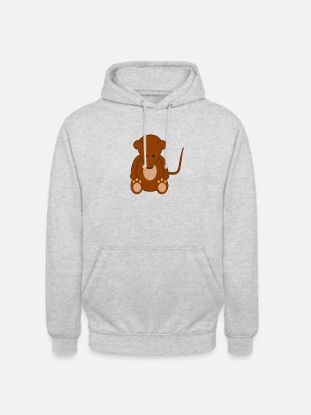 Mausebär - Unisex Hoodie - Hellgrau meliert