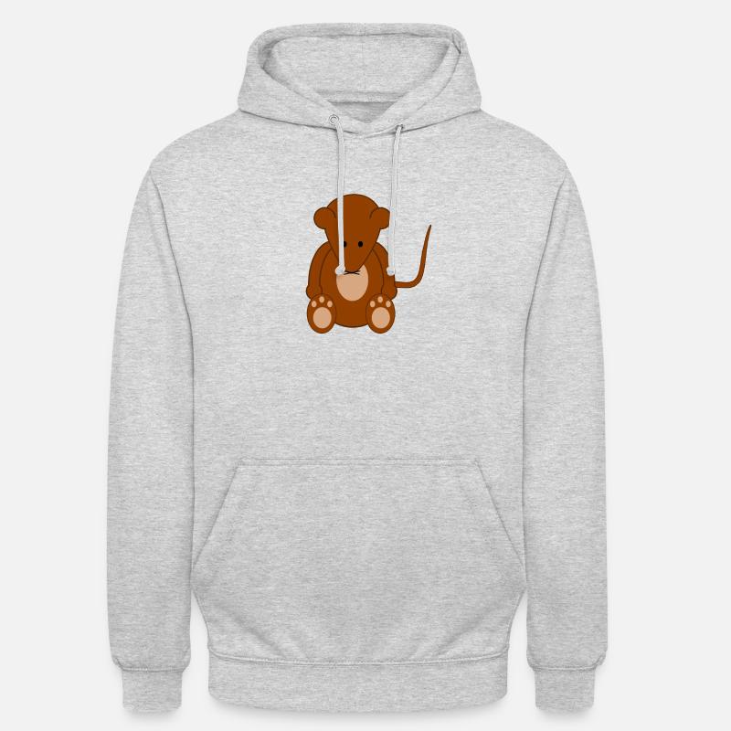 Souris - Sweat-shirt à capuche unisexe - gris clair chiné
