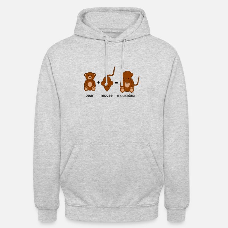 mausebär - Sweat-shirt à capuche unisexe - gris clair chiné