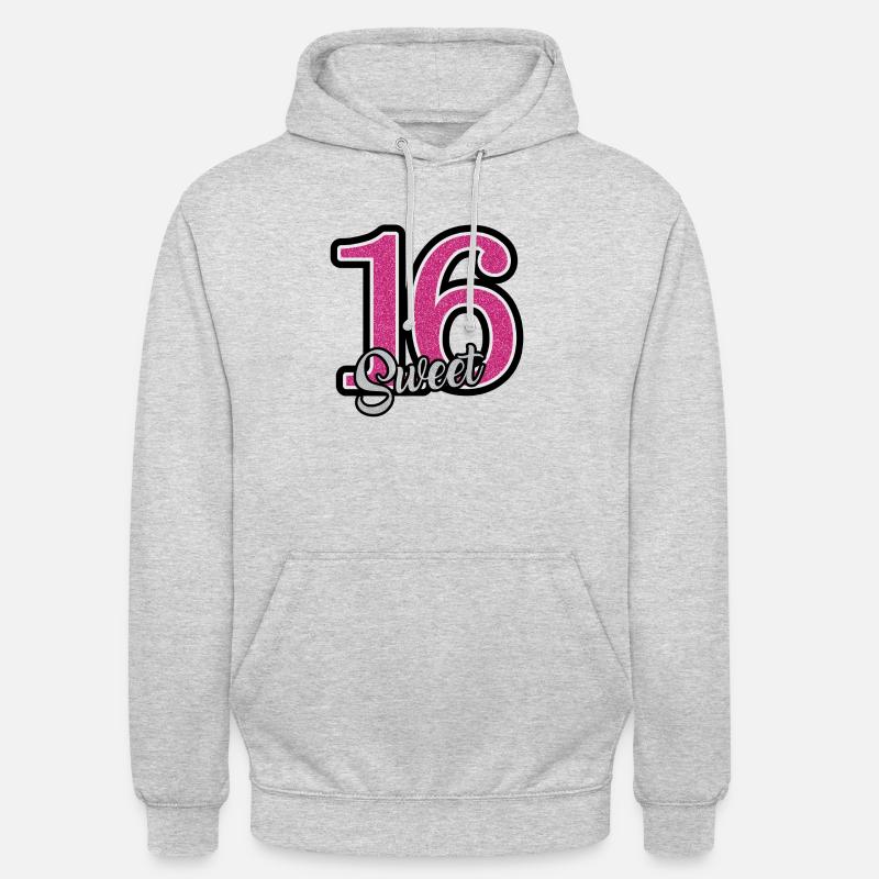Doux 16 - Sweat-shirt à capuche unisexe - gris clair chiné