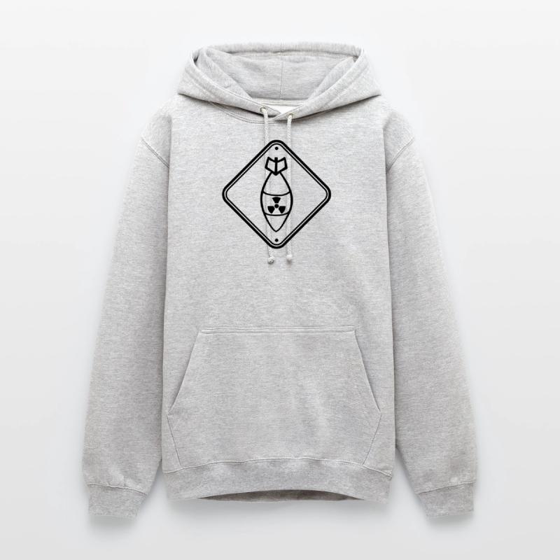 shield danger caution warning caution atomic bomb r Unisex Hoodie