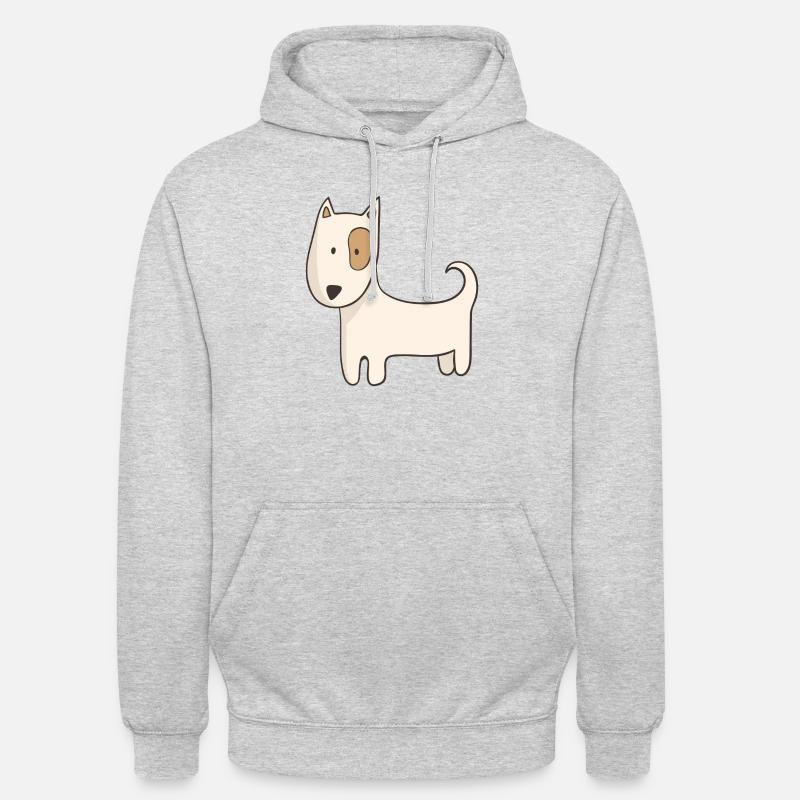 Chien - Sweat-shirt à capuche unisexe - gris clair chiné