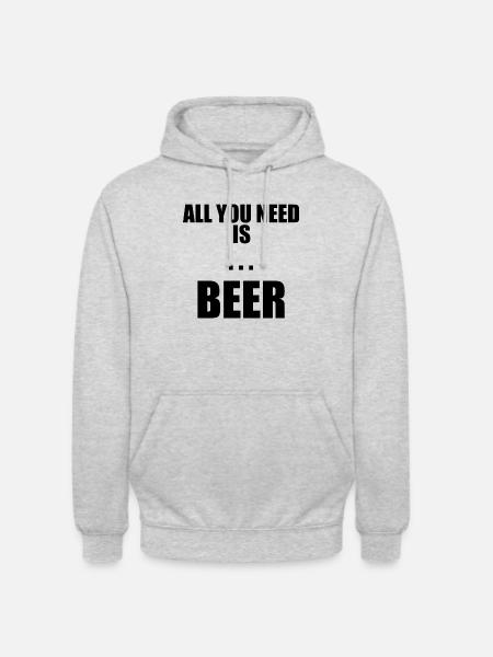 Beer - Unisex Hoodie - Hellgrau meliert