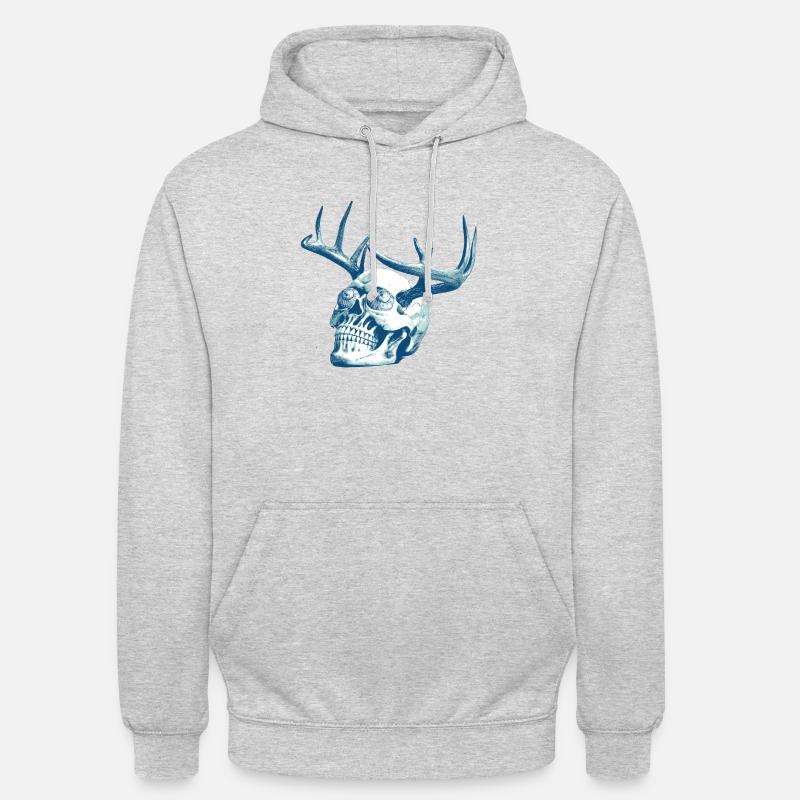 Jaeger - Sweat-shirt à capuche unisexe - gris clair chiné