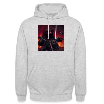 Molly - Unisex Hoodie - Hellgrau meliert - Vorne - Alina (178cm) & Michal (187cm)