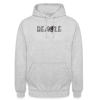 Beagle Beagles Hund Dog Geschenke - Unisex Hoodie - Hellgrau meliert - Vorne - Alina (178cm) & Michal (187cm)
