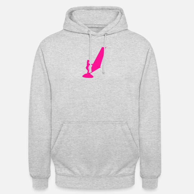Windsurfferin Windsurf - Sweat-shirt à capuche unisexe - gris clair chiné
