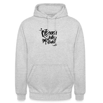 Volleyballer - Unisex Hoodie - Hellgrau meliert - Vorne - Alina (178cm) & Michal (187cm)