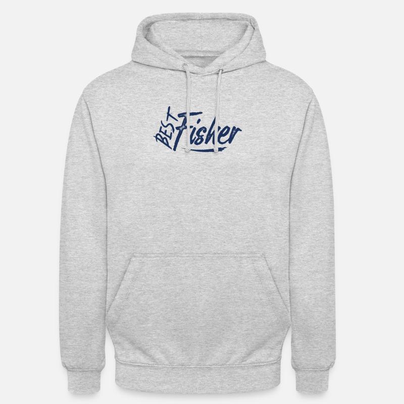 Pêche pêche - Sweat-shirt à capuche unisexe - gris clair chiné