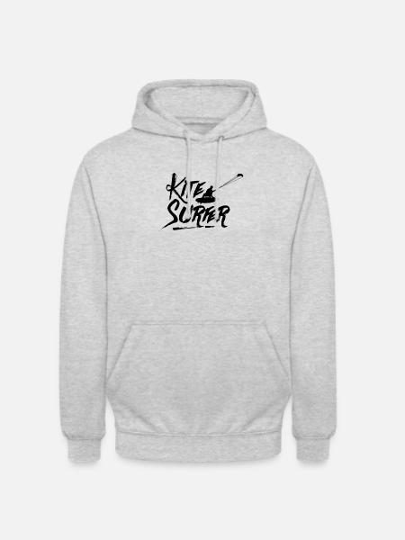 Kitesurf Kitesurf Kitesurf Kitesurf - Sweat-shirt à capuche unisexe - gris clair chiné