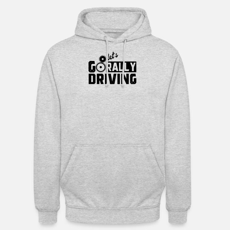 Course de coureurs rallye - Sweat-shirt à capuche unisexe - gris clair chiné