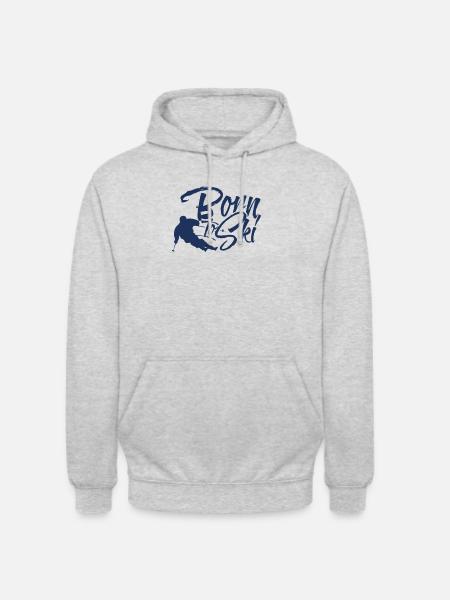 Alpine skier skiing skier skiing - Unisex Hoodie - light heather grey