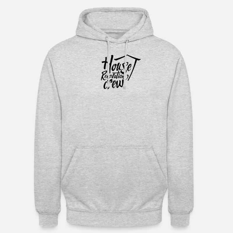 Rénovation rénovation Rénovation Maison - Sweat-shirt à capuche unisexe - gris clair chiné