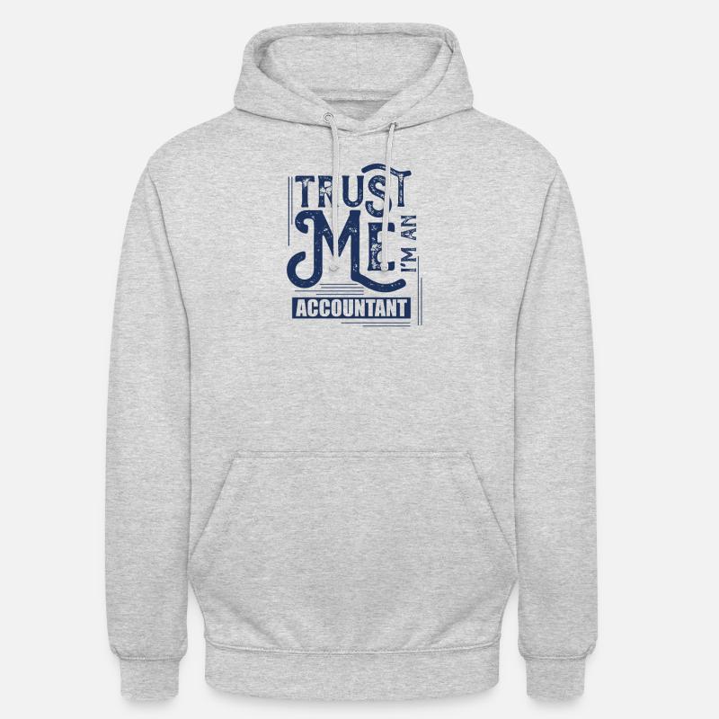 comptable - Sweat-shirt à capuche unisexe - gris clair chiné