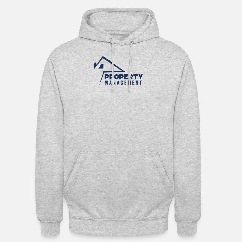 gestion de biens immobiliers - Sweat-shirt à capuche unisexe - gris clair chiné