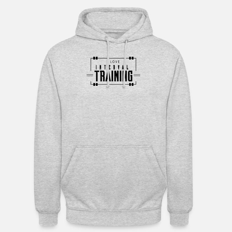 Team Ausdauer Training Intervalltraining Intervall - Unisex Hoodie - Hellgrau meliert