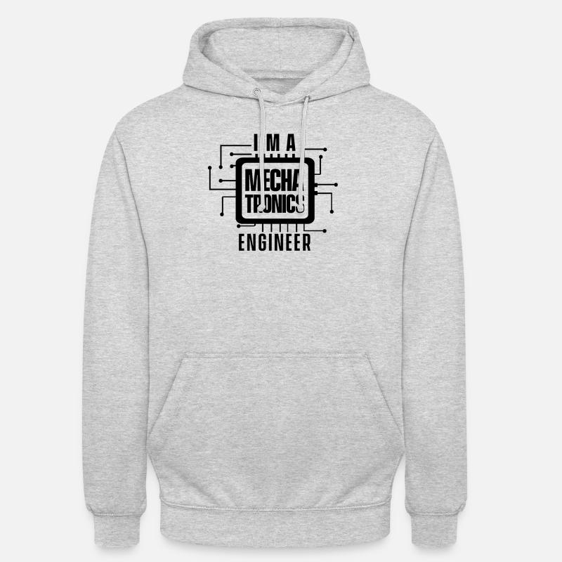 Gift Mechatronics Ingénieur mécatronique - Sweat-shirt à capuche unisexe - gris clair chiné
