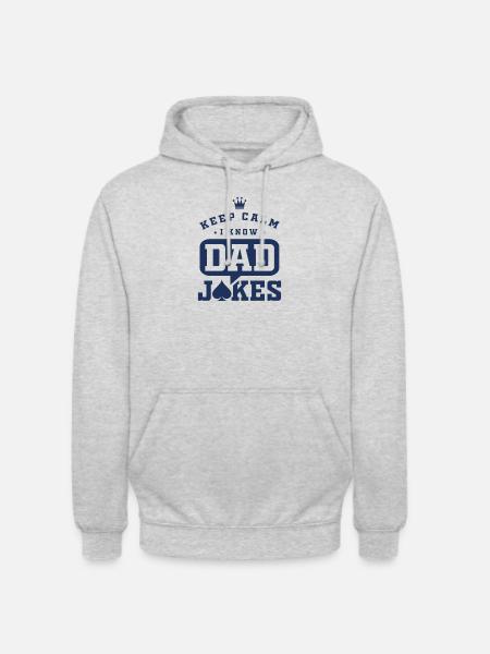 Dad Jokes - Sweat-shirt à capuche unisexe - gris clair chiné