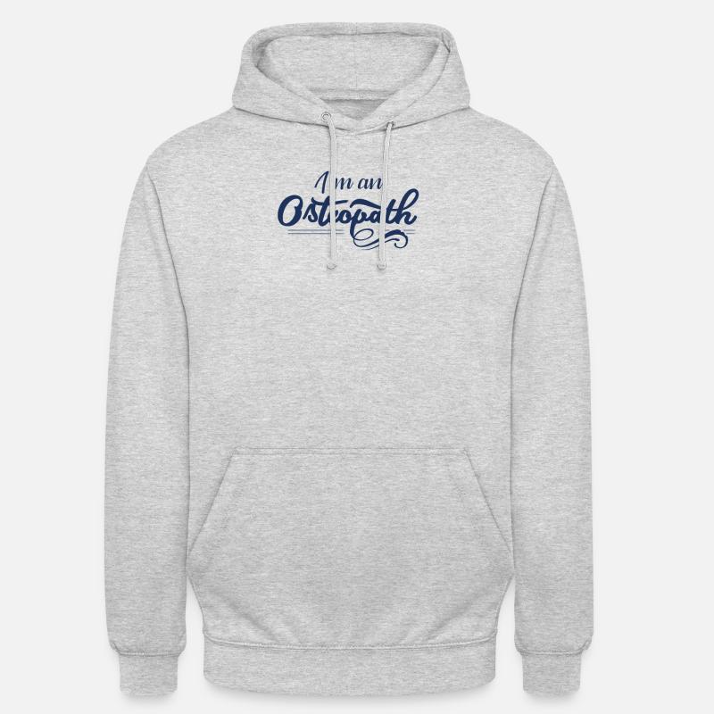 Ich bin Osteopath - Sweat-shirt à capuche unisexe - gris clair chiné