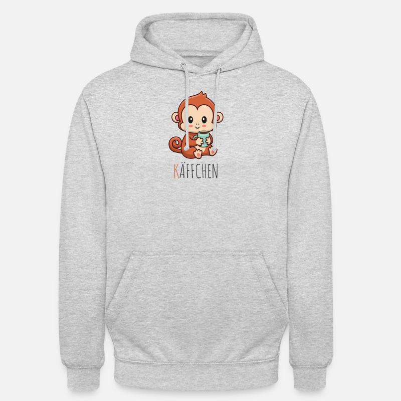 Käffchen Äffchen mit Tasse Kaffee Kaffeetrinker Unisex Hoodie