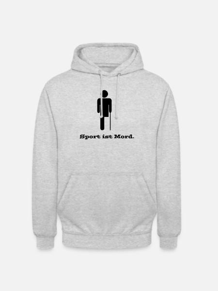 SPORTistMORD - Unisex Hoodie - Hellgrau meliert