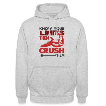Body building - Unisex Hoodie - light heather grey - Front - Alina (178cm) & Michal (187cm)
