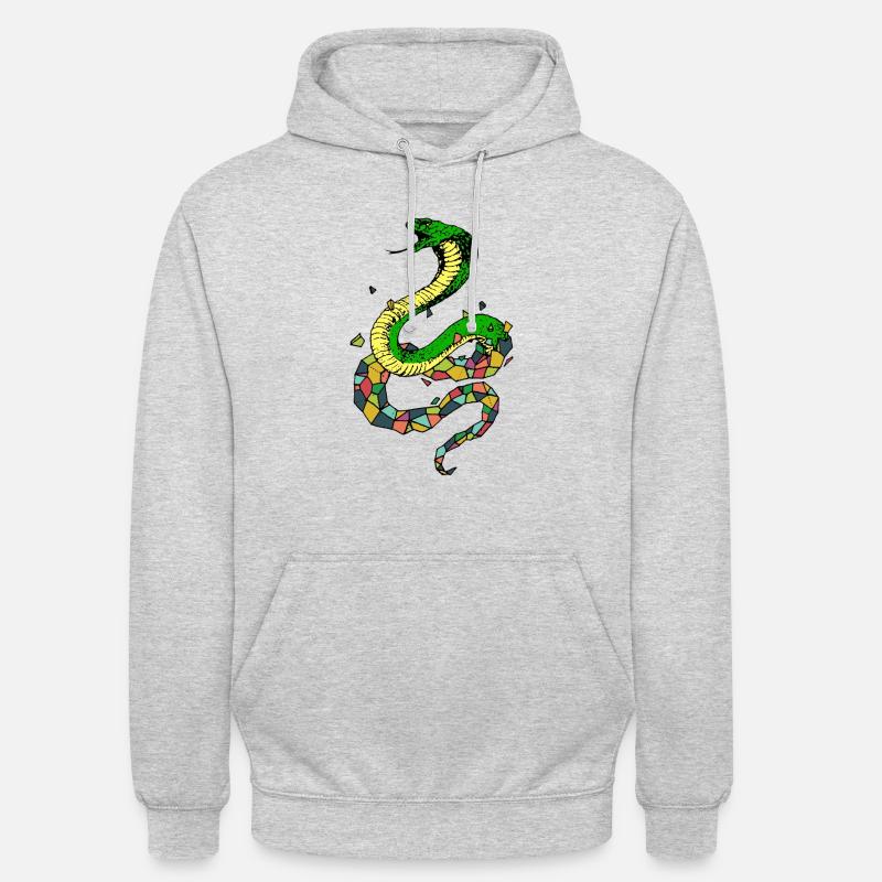 Kobra Designs by AR - Unisex Hoodie - Hellgrau meliert