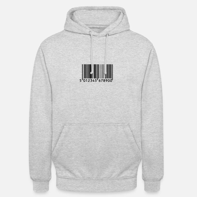 BARCODE - Sweat-shirt à capuche unisexe - gris clair chiné