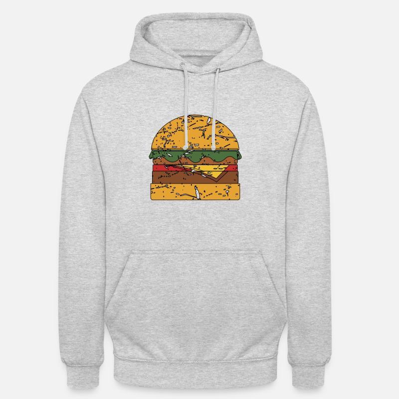 Burger chips gift - Unisex Hoodie - light heather grey