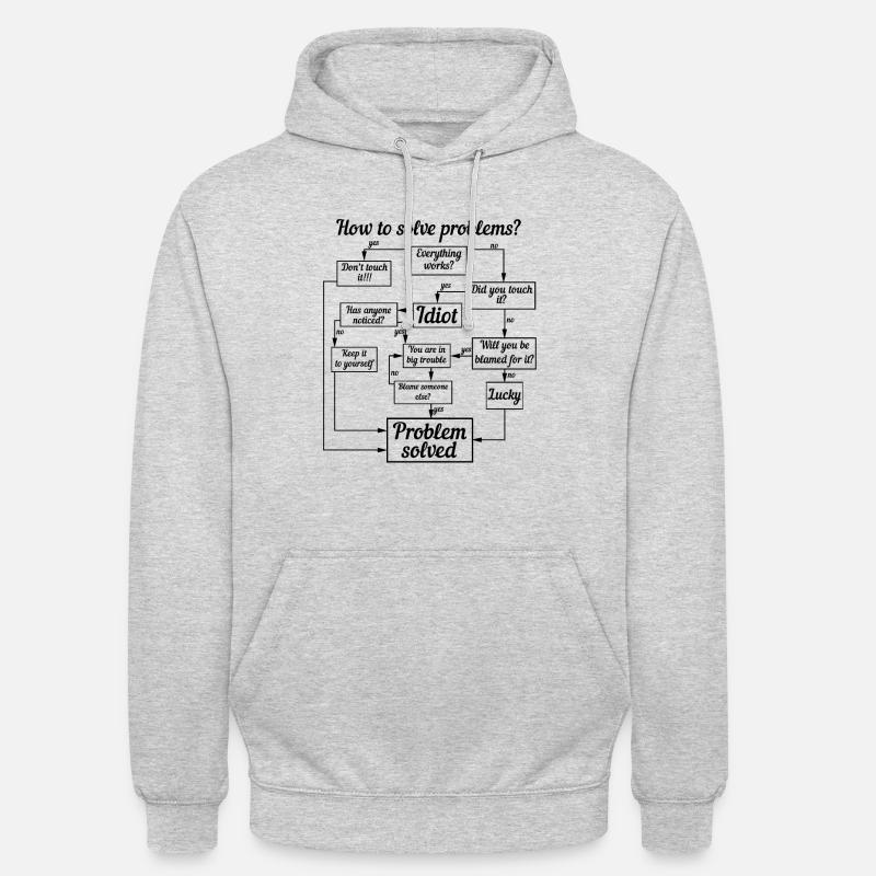 Solutionneur de problèmes de bricolage - Sweat-shirt à capuche unisexe - gris clair chiné