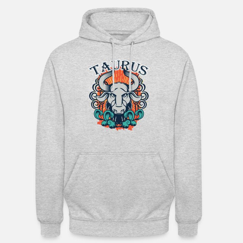 Team Stier Sternzeichen Geschenkidee Geschenk - Unisex Hoodie - Hellgrau meliert