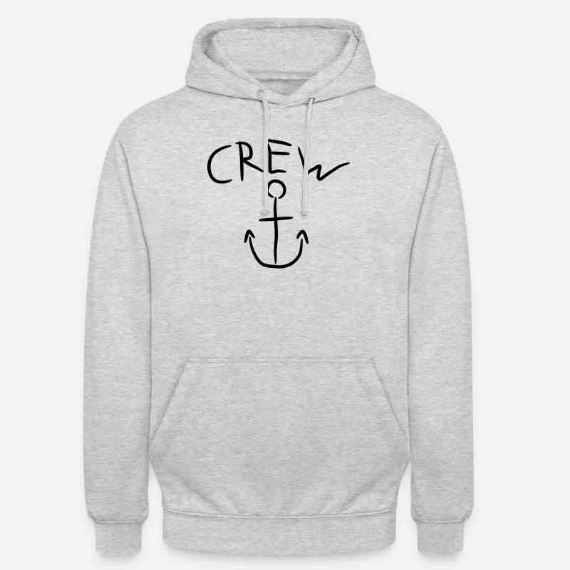 Crew Anchor Comic Logo - Unisex Hoodie - Hellgrau meliert