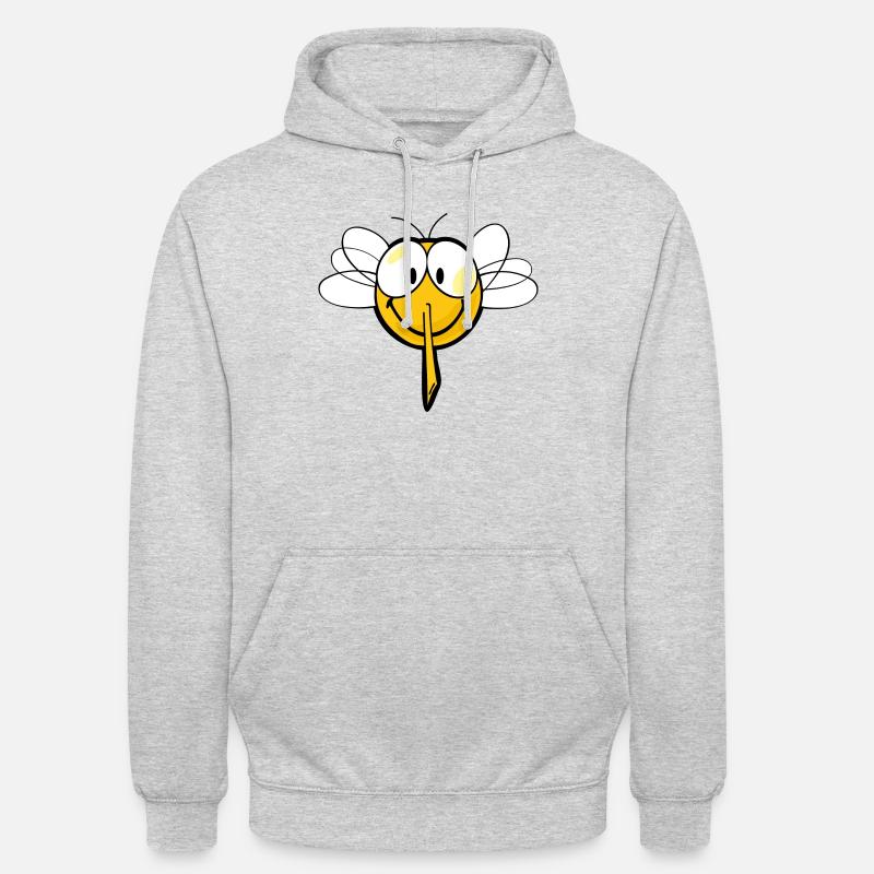 Smiley Mosquito - Hættetrøje unisex - lysegrå meleret