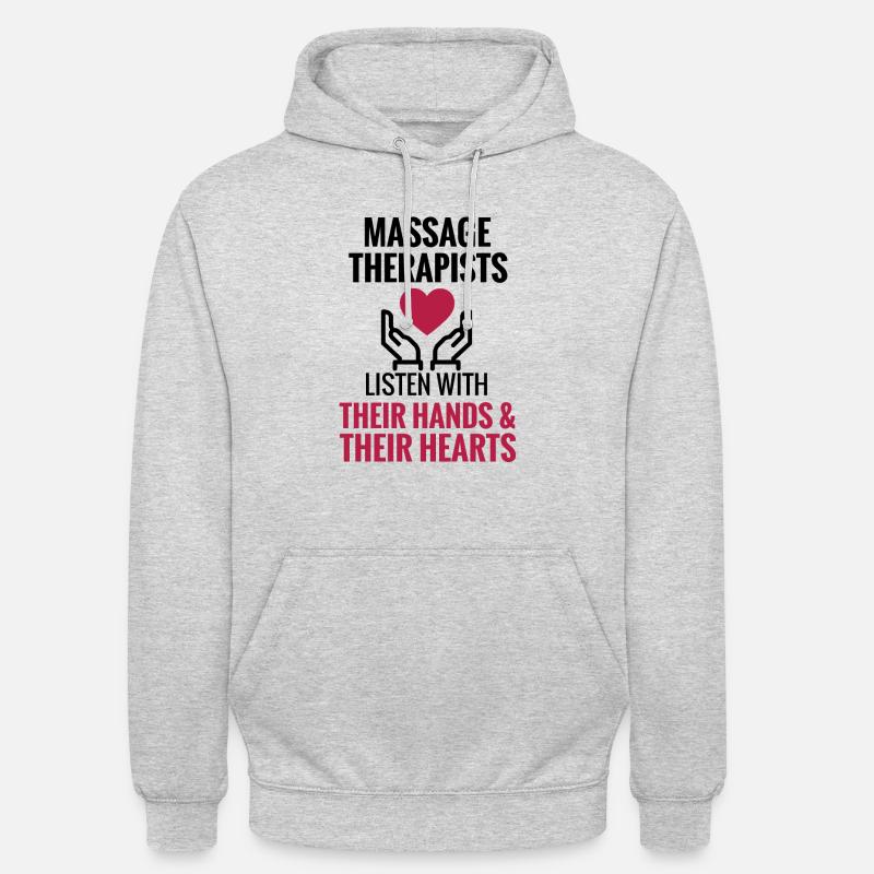 Masseurin Geschenkidee Massagetherapeutin Massage - Unisex Hoodie - Hellgrau meliert