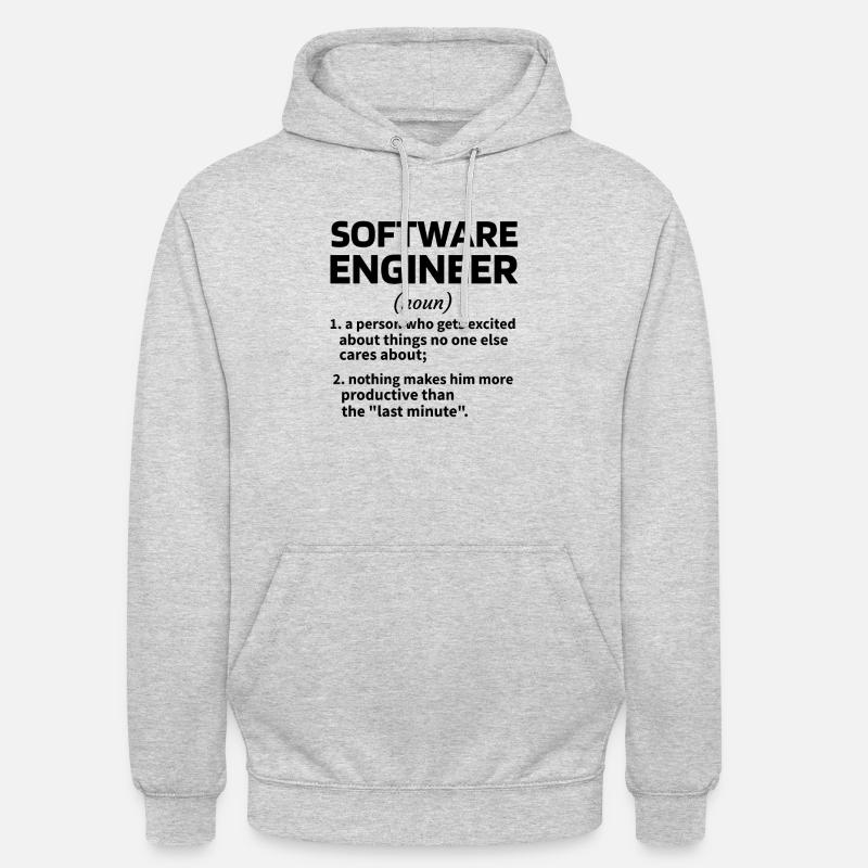 Softwareingenieur Software Engineer Techniker - Unisex Hoodie - Hellgrau meliert