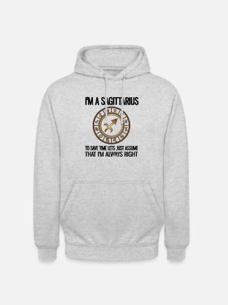 Sagittarius zodiac sign horoscope zodiac sign - Unisex Hoodie - light heather grey