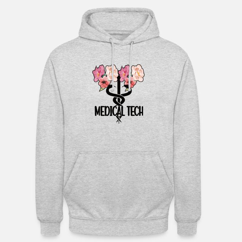 Assistant technique médical Techniciens médicaux - Sweat-shirt à capuche unisexe - gris clair chiné