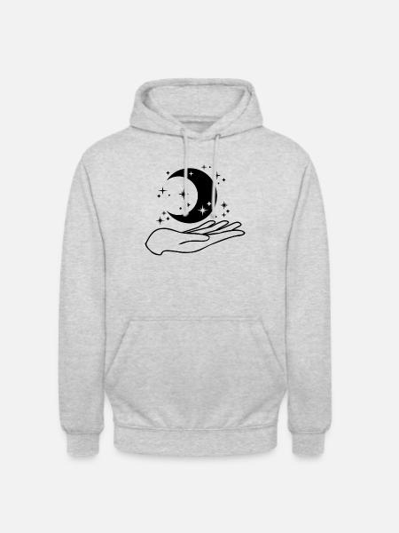 Den Nachthimmel halten - Unisex Hoodie - Hellgrau meliert