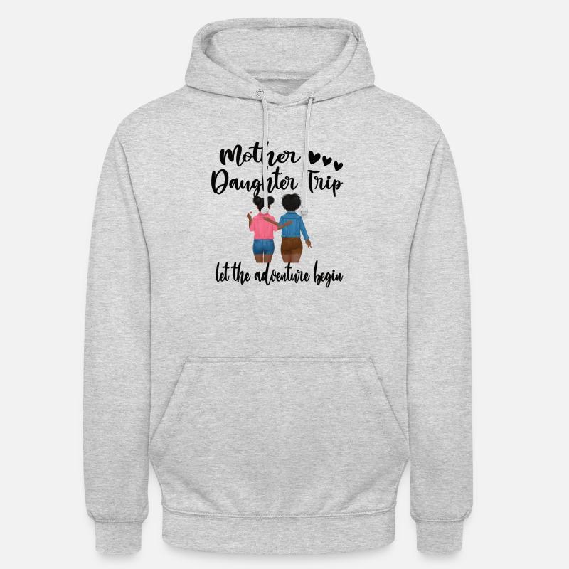 Mutter-Tochter-Urlaub Trip Mutter Tochter Reise - Unisex Hoodie - Hellgrau meliert