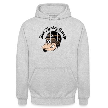 Böser Affe - Unisex Hoodie - Hellgrau meliert - Vorne - Alina (178cm) & Michal (187cm)